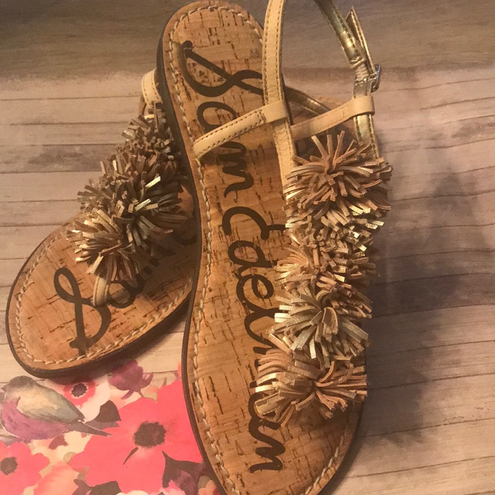 Sam Edelman Gates Fringe Leather Sandals size 7